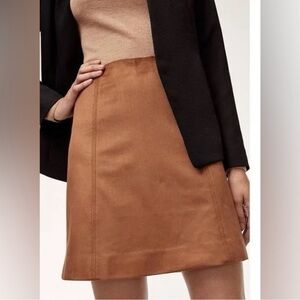 BABATON FAUX SUEDE CAMEL COLOR HOPPER SKIRT SIZE 6 NWOT